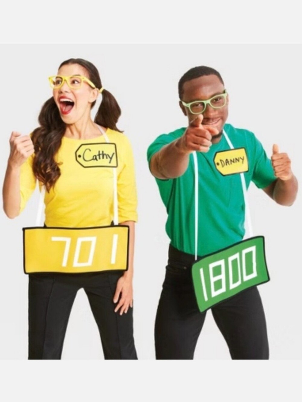 NWT Price is Right Game Show Contestant Yellow and Green Costume Accessory Set